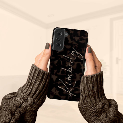 Tortoiseshell Custom Signature Name Galaxy Case